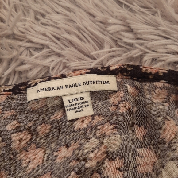American Eagle Outfitters Women's Boho Floral Blouse Size Large - Picture 2 of 12